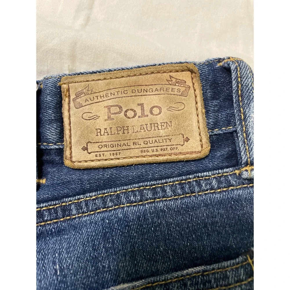 Polo Ralph Lauren Jeans Mens 38x32 Blue Varick Slim Straight Stretch Denim